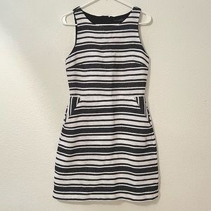 Stripes Navy Blue and White Sleeveless Dress